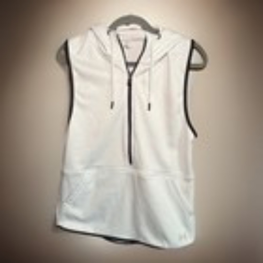 Under Armour Ivory Sleeveless Zip Hoodie